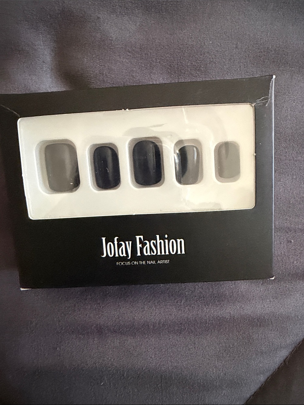 Black Press-On Nail Set - Stylish False Nails